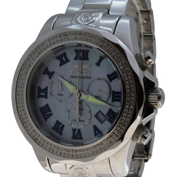 Men's 47mm Invicta Pro Diver Grand Diver MOP Diamond Bezel LE Watch! Ref: 16257! - Picture 3 of 9
